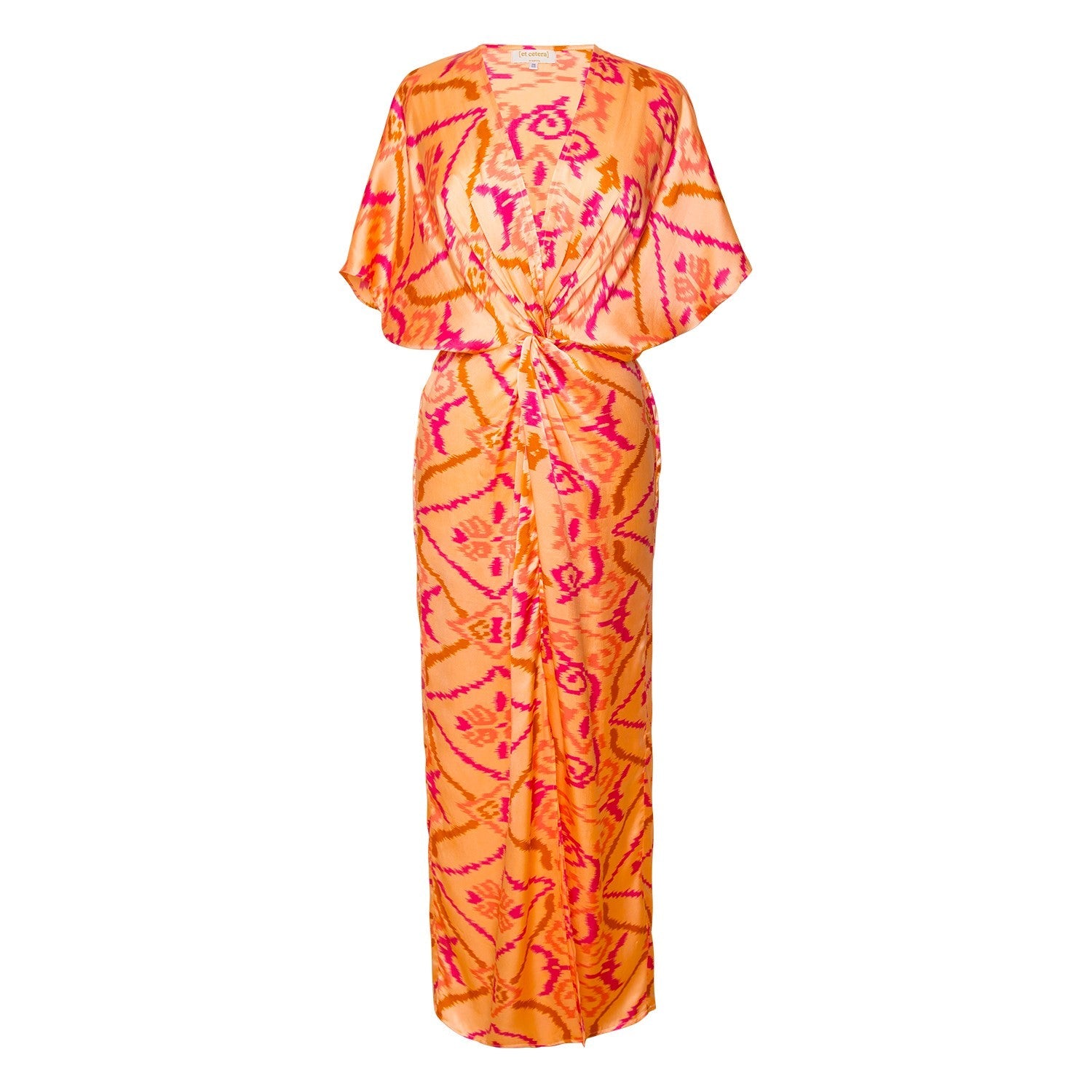 [et cetera] WOMAN Euphoric Knot Front Maxi Dress - silk
