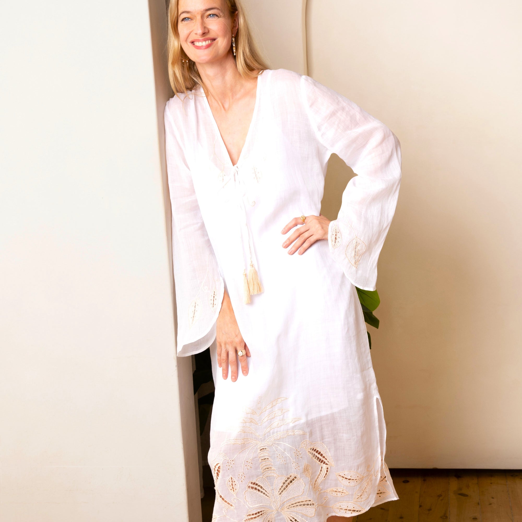 [et cetera] WOMAN Jet-Setter Tabard Kaftan - linen