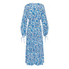 [et cetera] WOMAN Utopia Plunging V Midi Dress with Flounce Skirt - Silk