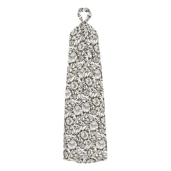[et cetera] WOMAN Delightful Sarong Style Halter Neck Dress - linen