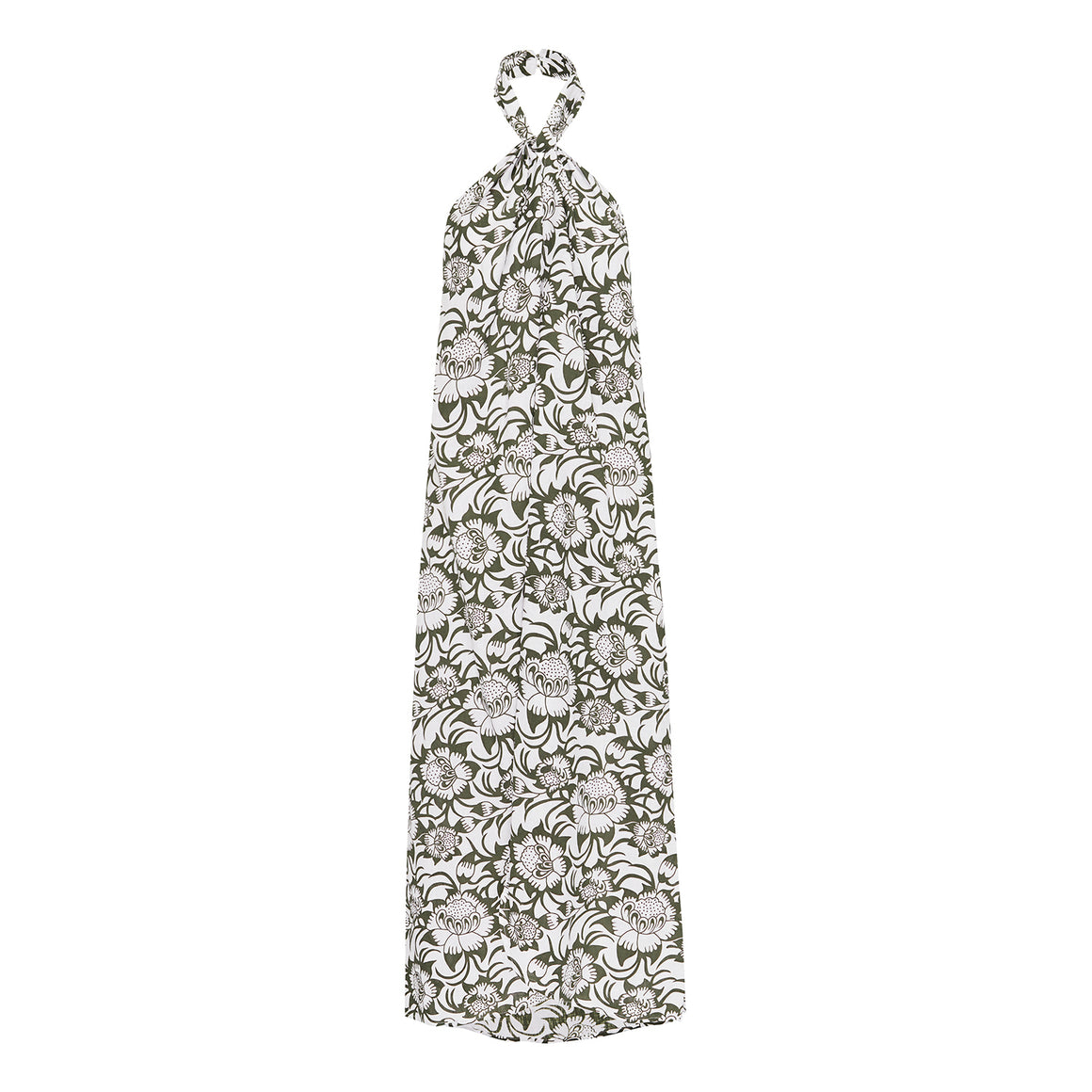 [et cetera] WOMAN Delightful Sarong Style Halter Neck Dress - linen