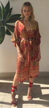 et cetera WOMAN Just Lounging Around kimono style jacket in damask hand-batik silk